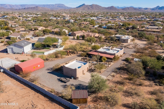 bird's eye view featuring a mountain view