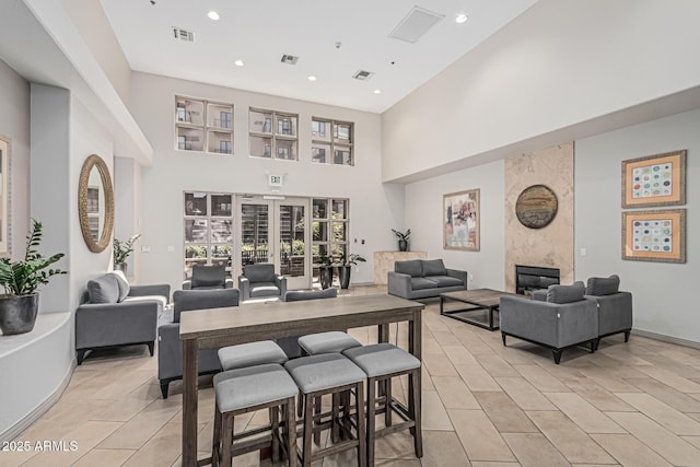 lobby featuring visible vents