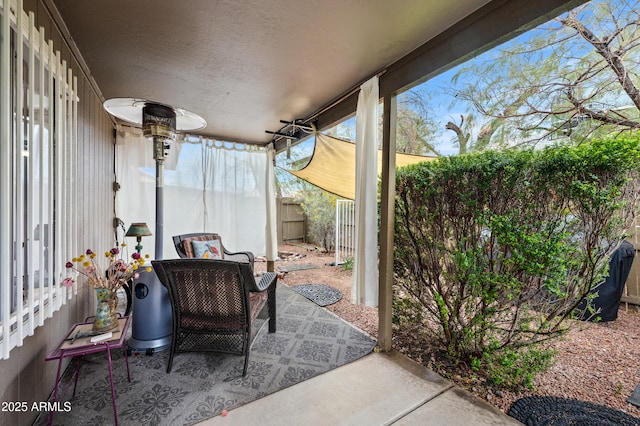 view of patio with a fenced backyard