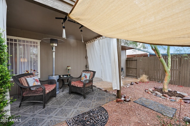 view of patio with fence