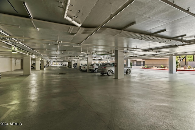 garage with a carport