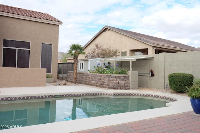 outdoor pool with fence