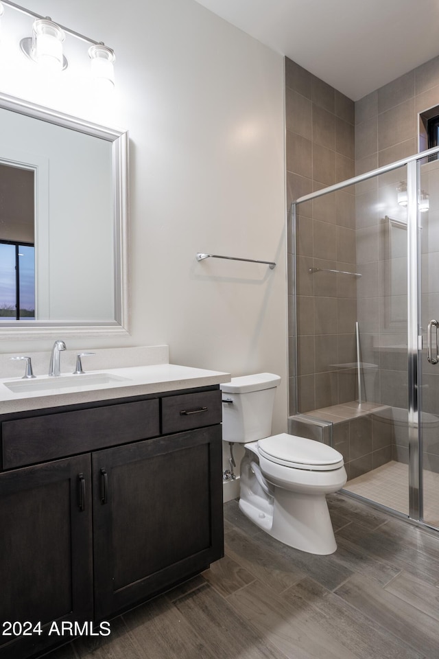 34749 N 83rd Way, Scottsdale, AZ 85266 - bathroom featuring toilet, walk in shower, and vanity