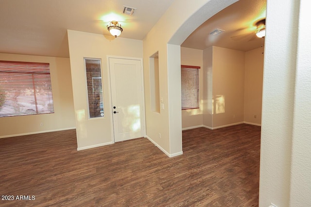 entryway featuring dark hardwood / wood-style flooring