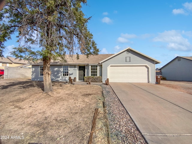 ranch-style house with a garage