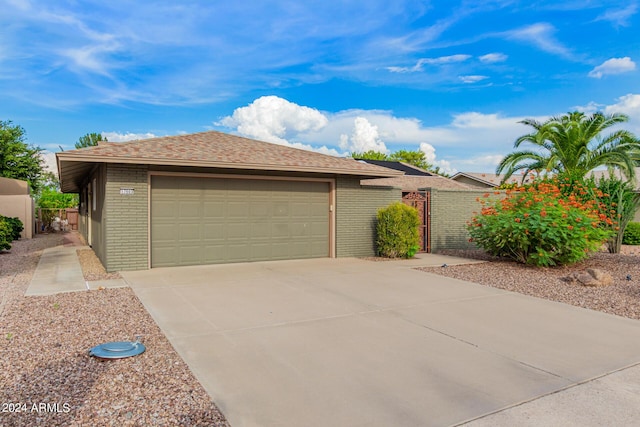 view of front facade with a garage