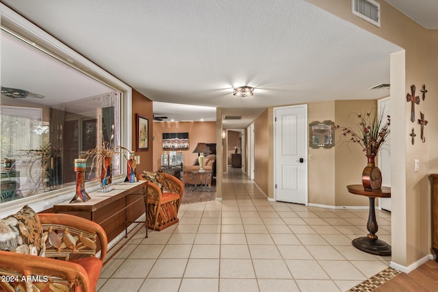 view of tiled living room