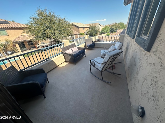 view of patio / terrace with an outdoor hangout area