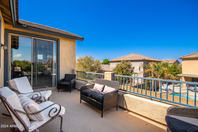 balcony with an outdoor living space