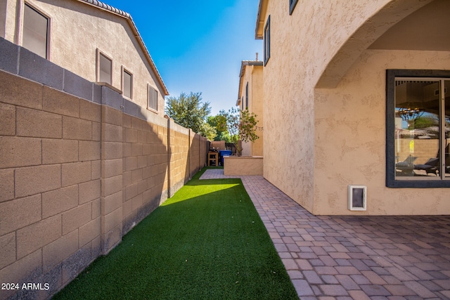 view of yard featuring a patio