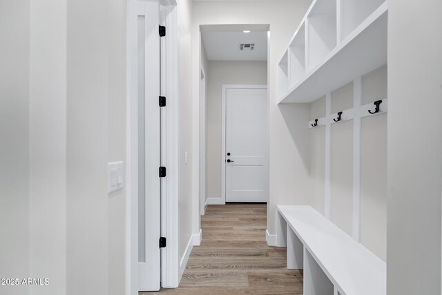 26655 S 169th Pl, Queen Creek, AZ 85142 - mudroom featuring baseboards, light wood-style flooring, and visible vents