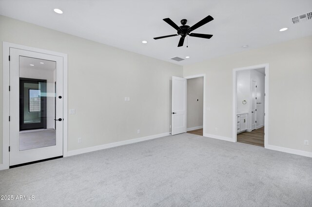 26655 S 169th Pl, Queen Creek, AZ 85142 - unfurnished bedroom with baseboards, carpet flooring, visible vents, and recessed lighting