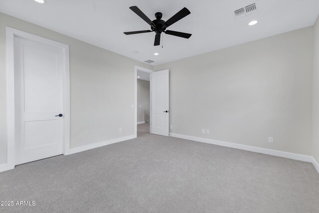 26655 S 169th Pl, Queen Creek, AZ 85142 - unfurnished bedroom with baseboards, carpet floors, visible vents, and recessed lighting