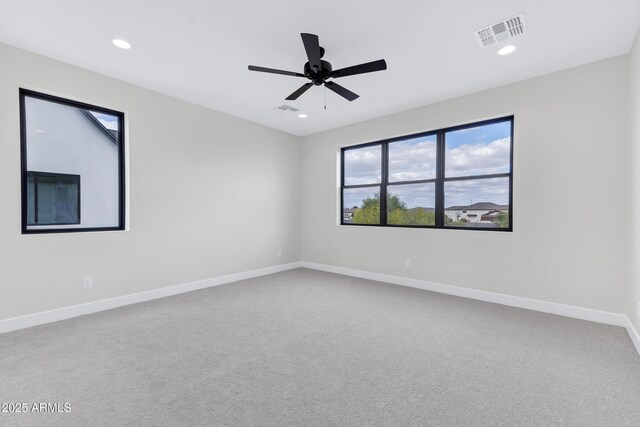 26655 S 169th Pl, Queen Creek, AZ 85142 - carpeted empty room featuring recessed lighting, visible vents, and baseboards