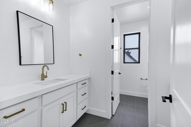 26655 S 169th Pl, Queen Creek, AZ 85142 - bathroom featuring baseboards, vanity, and tile patterned flooring