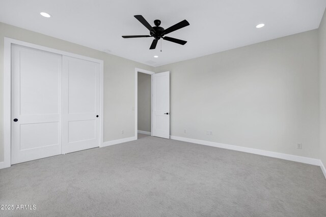 26655 S 169th Pl, Queen Creek, AZ 85142 - unfurnished bedroom featuring recessed lighting, baseboards, a closet, and carpet