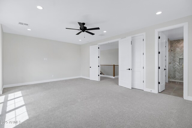 26655 S 169th Pl, Queen Creek, AZ 85142 - unfurnished bedroom with light colored carpet, baseboards, visible vents, and recessed lighting