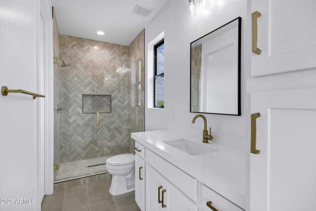26655 S 169th Pl, Queen Creek, AZ 85142 - full bath with toilet, vanity, tile patterned flooring, and a stall shower