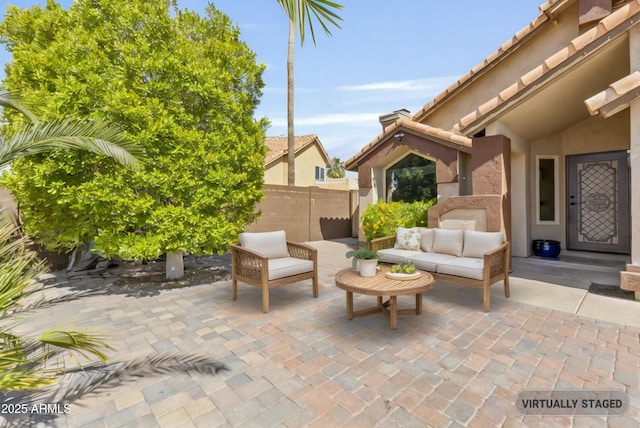 1962 E Morrow Dr, Phoenix, AZ 85024 - view of patio / terrace featuring an outdoor living space