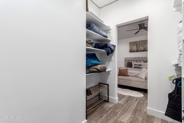 935 Calle Azul, Wickenburg, AZ 85390 - spacious closet featuring wood finish floors and ceiling fan