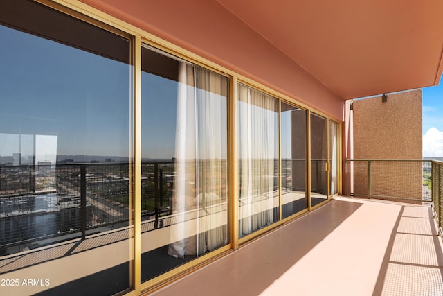 balcony with a city view
