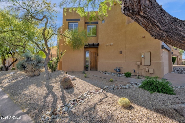 view of adobe home