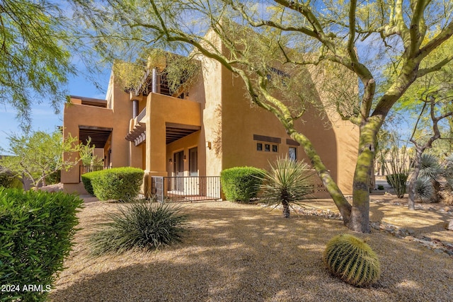 view of pueblo-style home