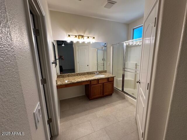 20985 N 81st Dr, Peoria, AZ 85382 - full bath with vanity, a shower stall, and tile patterned floors