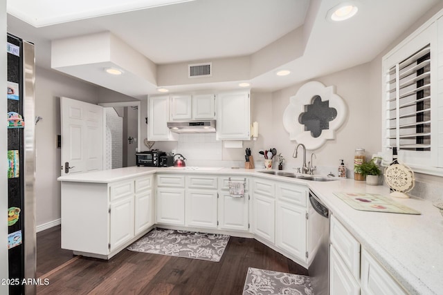 kitchen with white cabinetry, sink, and stainless steel appliances