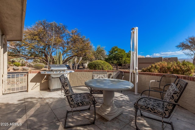 view of patio / terrace featuring area for grilling