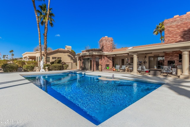 view of pool with a patio area