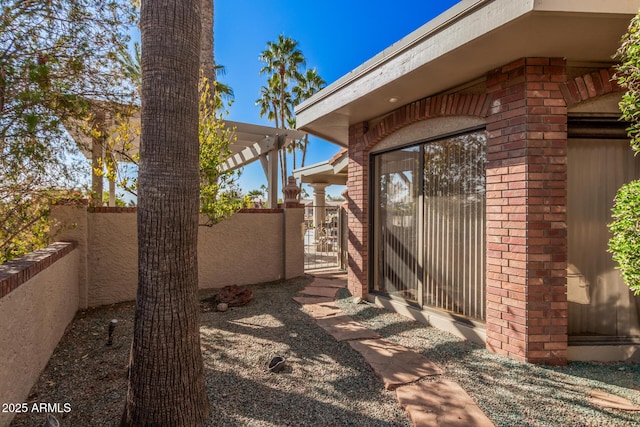 view of patio with a pergola