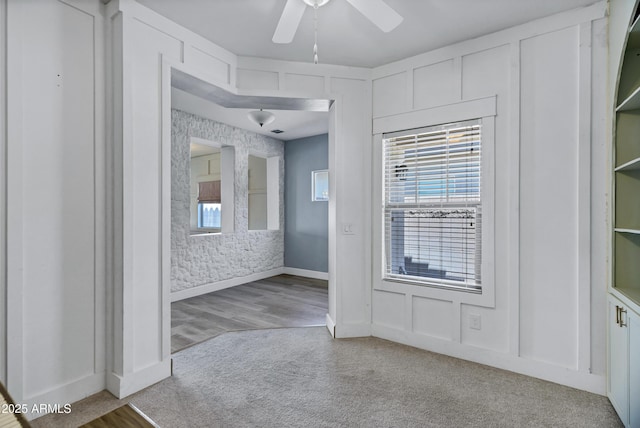 1272 W Joshua Tree Ave, Queen Creek, AZ 85140 - unfurnished room featuring ceiling fan, carpet floors, and baseboards