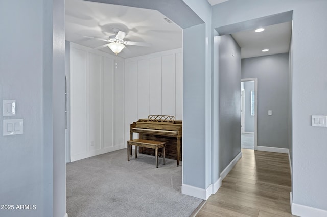 1272 W Joshua Tree Ave, Queen Creek, AZ 85140 - hall with baseboards and wood finished floors