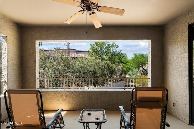 15151 N Frank Lloyd Wright Blvd Unit 2086, Scottsdale, AZ 85260 - balcony featuring ceiling fan