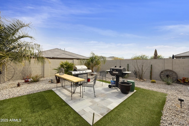 view of patio / terrace featuring area for grilling