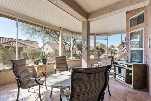 view of sunroom