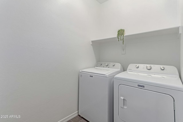 19873 W San Juan Ave, Litchfield Park, AZ 85340 - laundry area with independent washer and dryer and baseboards