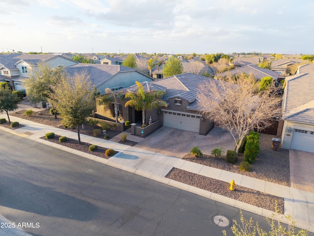 drone / aerial view with a residential view