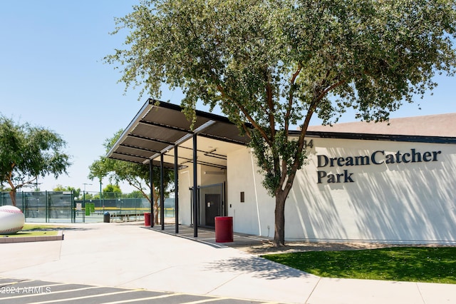 exterior space featuring fence