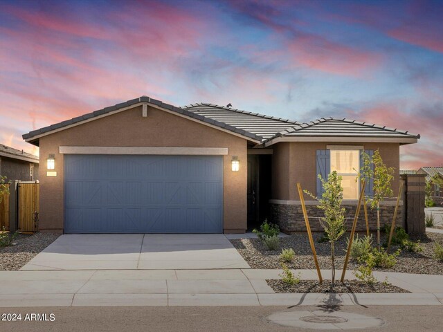 view of front of house featuring a garage