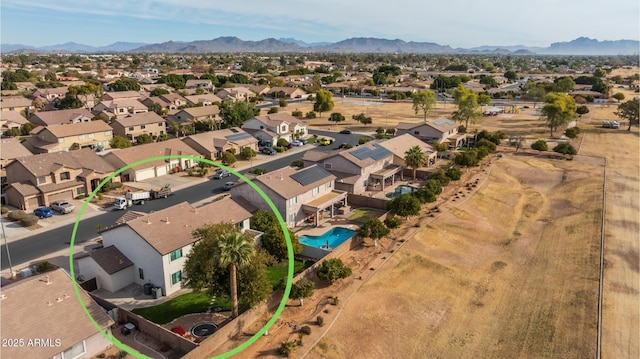 aerial view featuring a mountain view