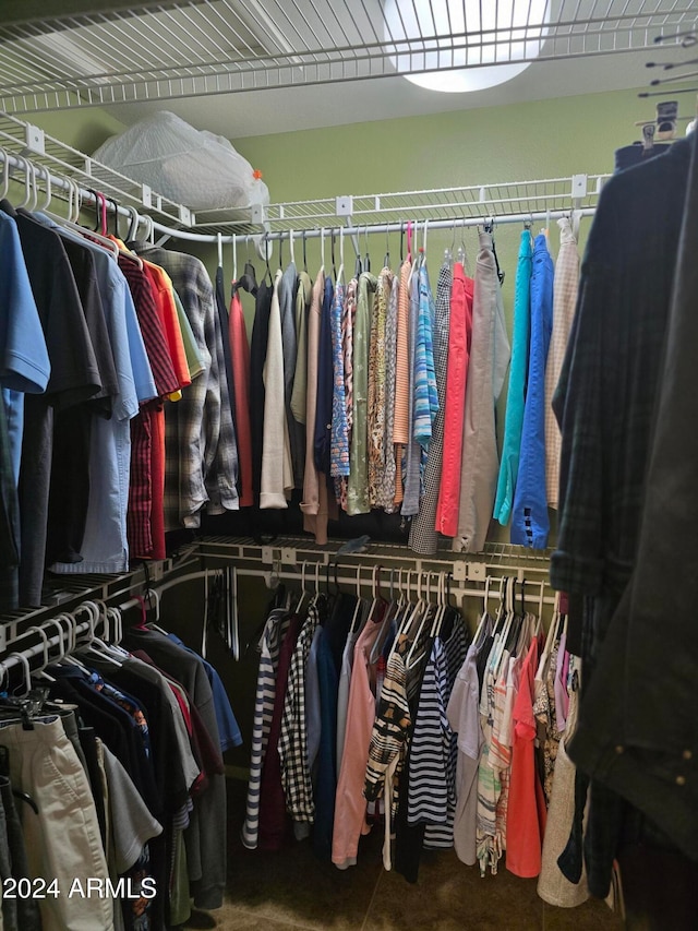 view of walk in closet