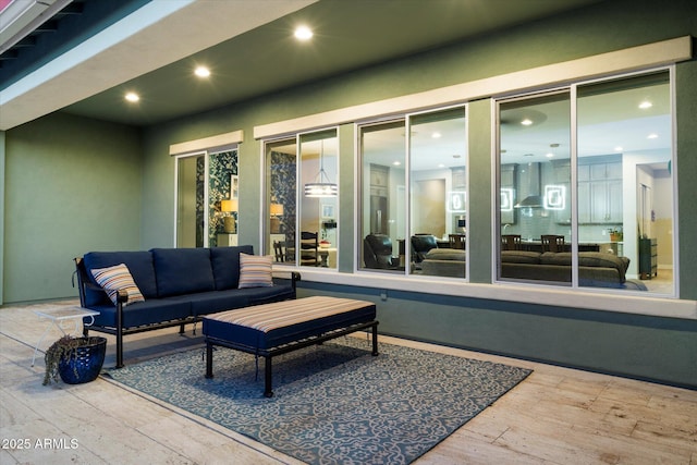 view of patio with an outdoor living space