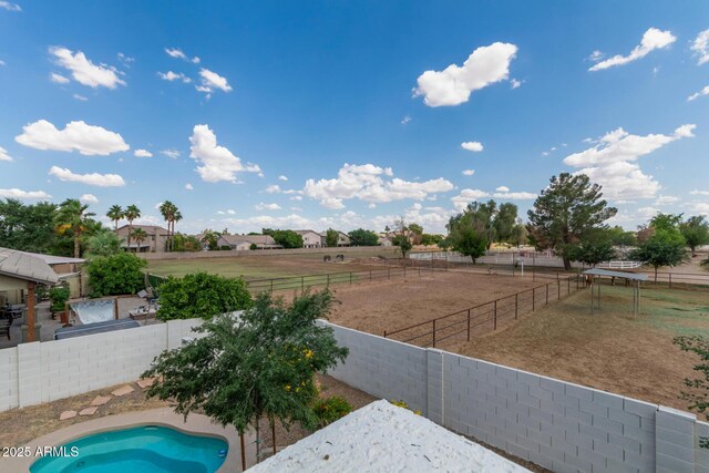453 E Baylor Ln, Gilbert, AZ 85296 - fenced backyard with a rural view