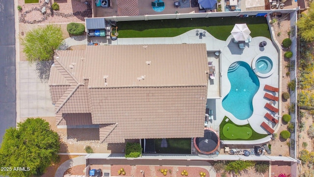 birds eye view of property