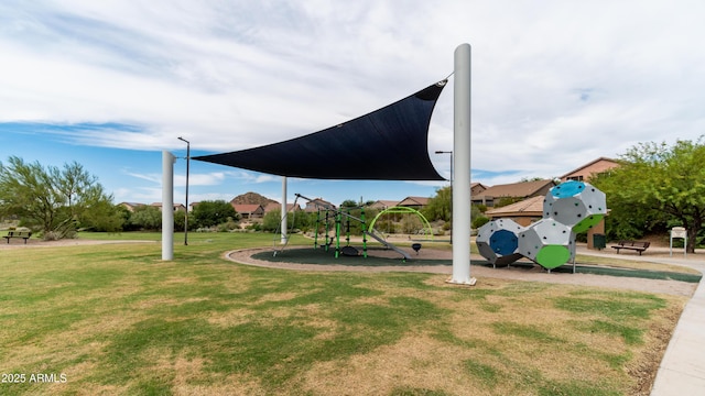 view of yard with playground community