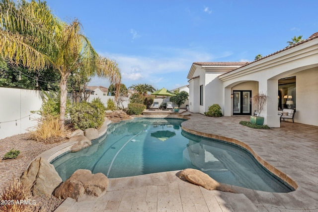 view of pool with a patio