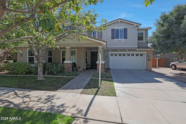 view of front facade with a garage