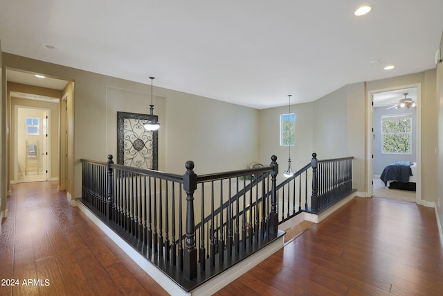 hallway featuring hardwood / wood-style floors